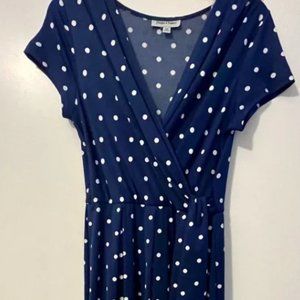 Navy Blue and white polka dot Jumpsuit